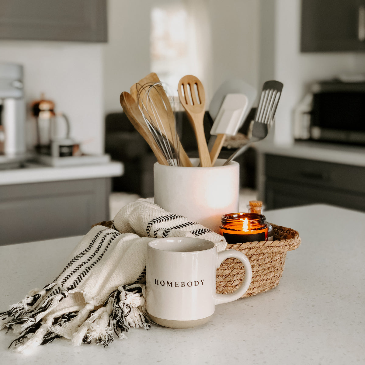 Homebody - Cream Stoneware Coffee Mug - 14 oz