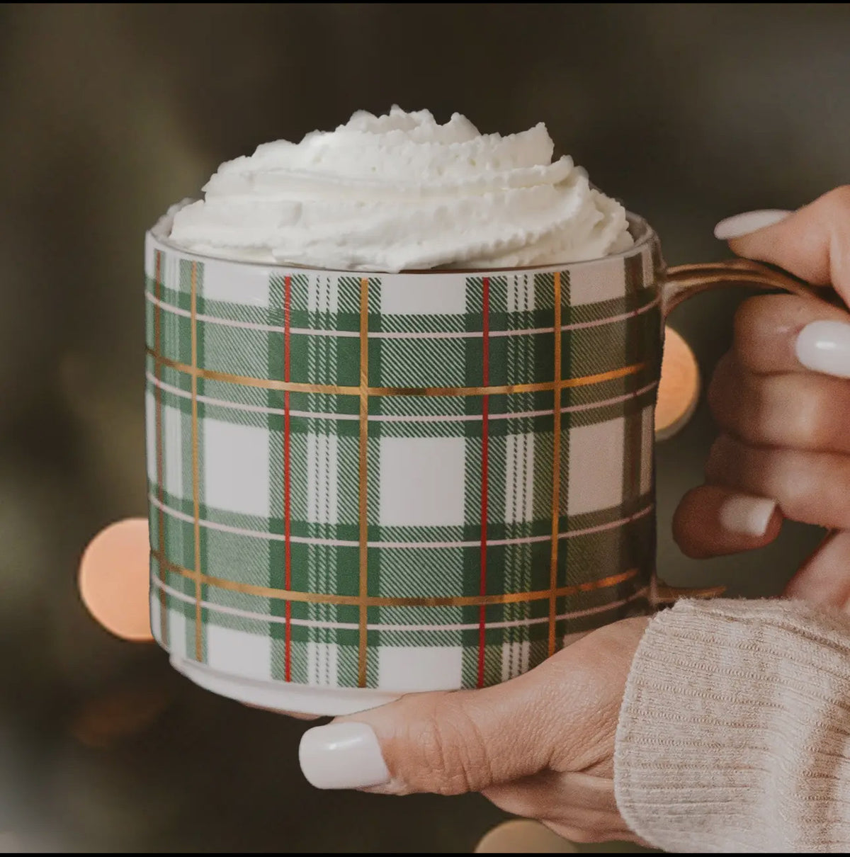 *New* Green Plaid Coffee Mug - Christmas Decor & Gifts