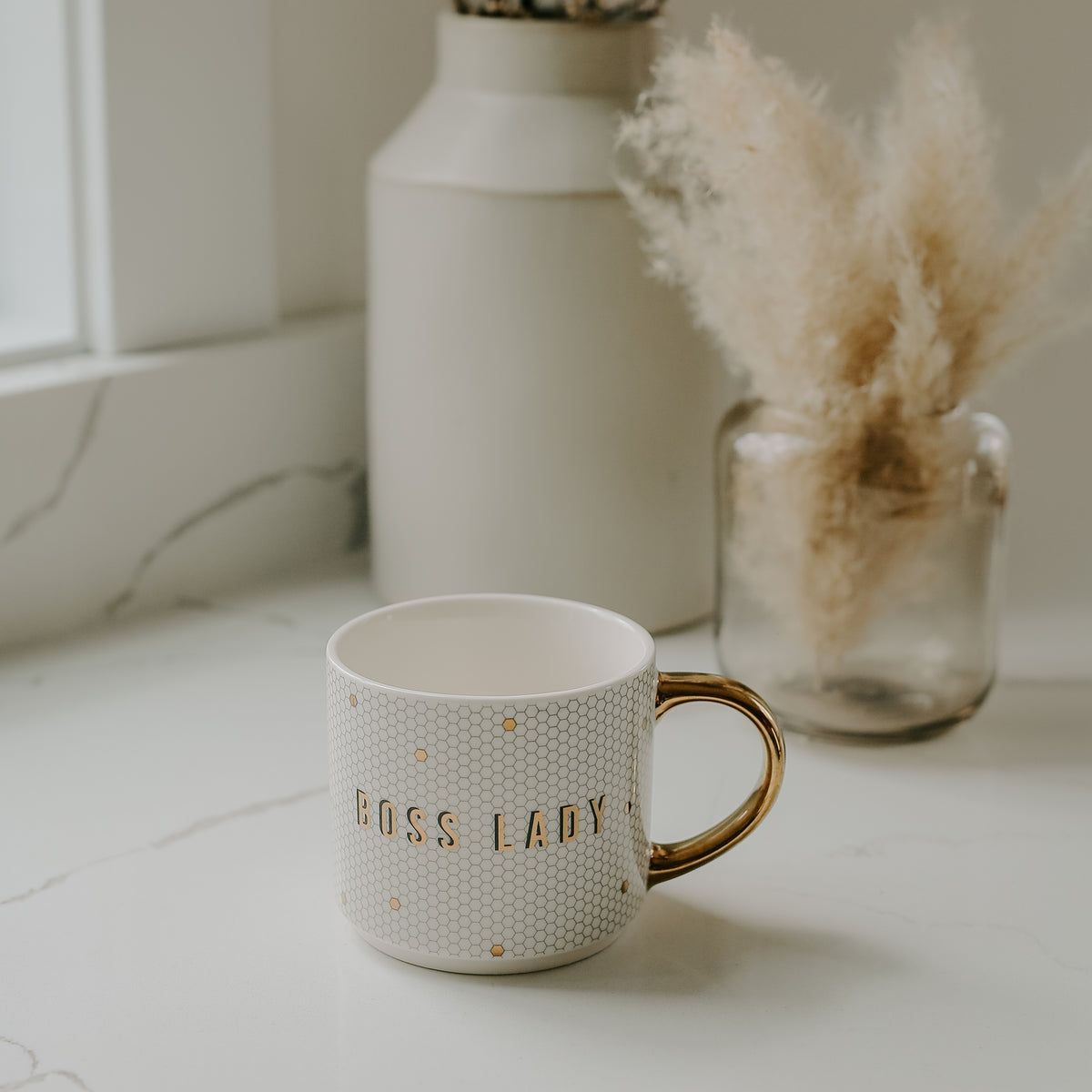 Boss Lady Gold Tile Coffee Mug - 17 oz