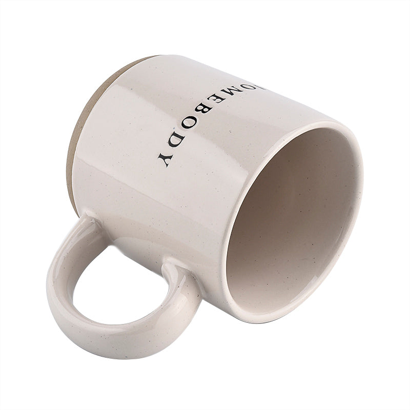 Homebody - Cream Stoneware Coffee Mug - 14 oz