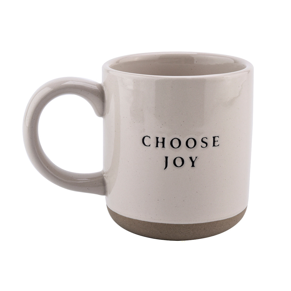 Choose Joy - Cream Stoneware Coffee Mug - 14 oz